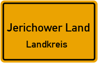 Ortsschild Jerichower Land.Landkreis